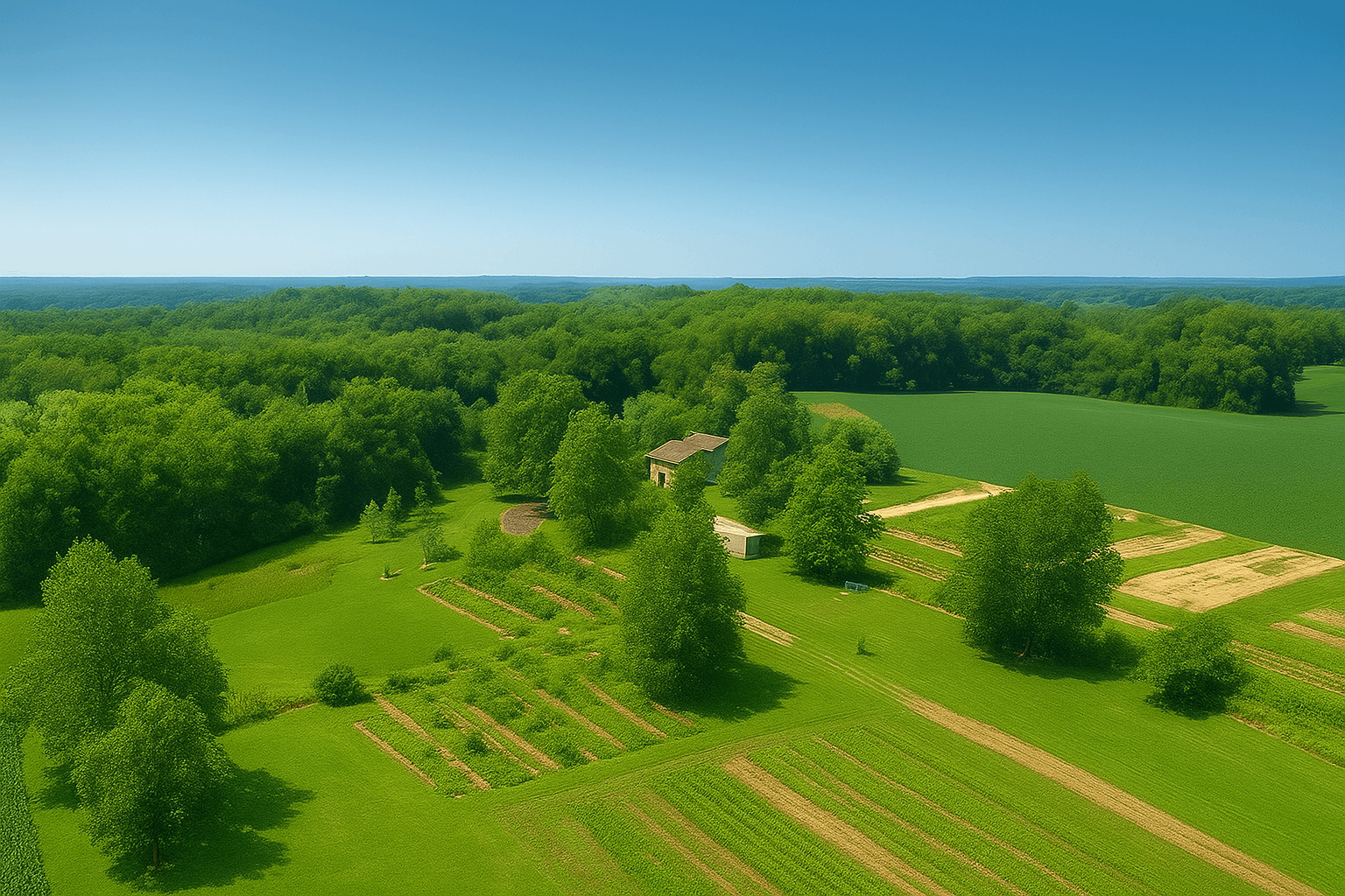 Aerial view of Hillside Haven